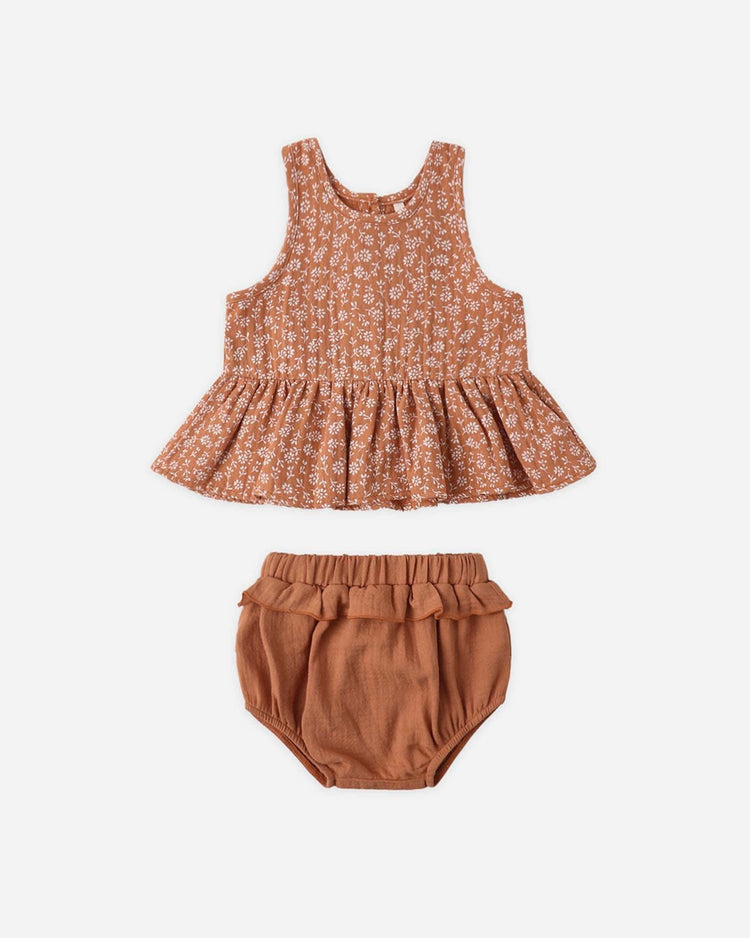 quincy mae sleeveless peplum set in poppy floral baby Little