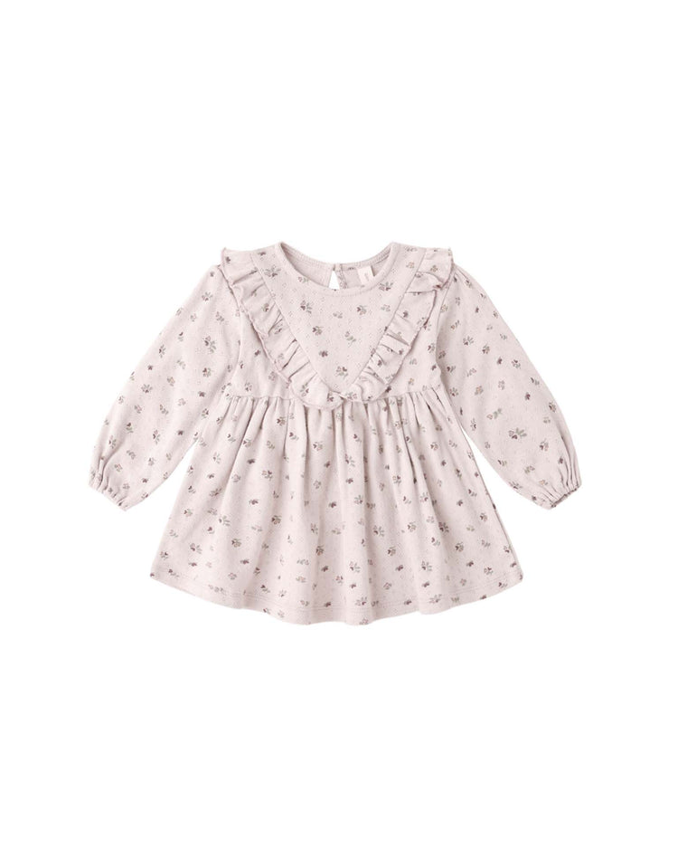 quincy mae long sleeve ruffle v dress in heart ditsy baby Little
