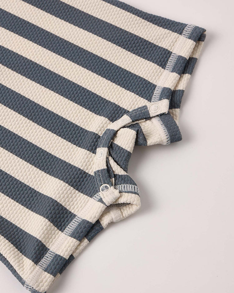 quincy mae zip rashguard one - piece in retro ocean stripe baby Little