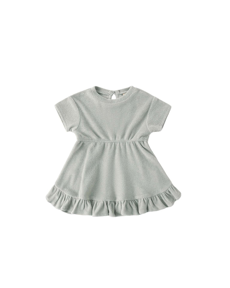 quincy mae terry dress in sage baby Little