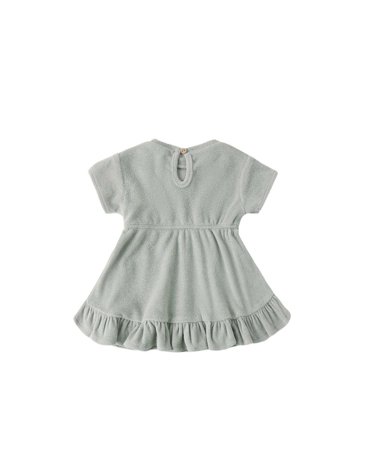 quincy mae terry dress in sage baby Little