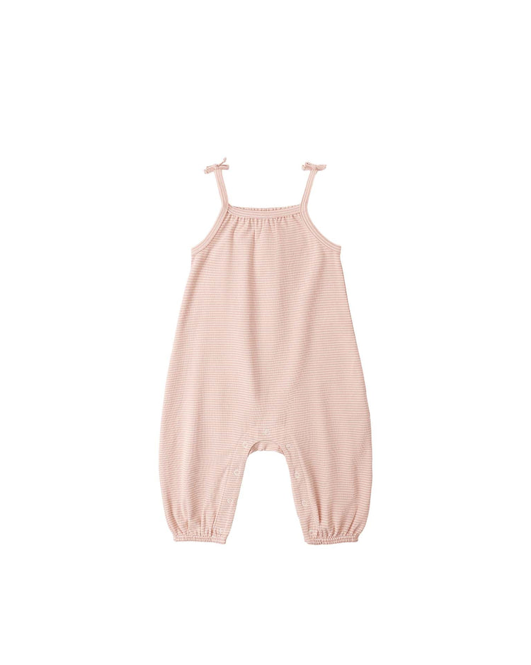 quincy mae smocked jumpsuit in melon micro stripe baby Little