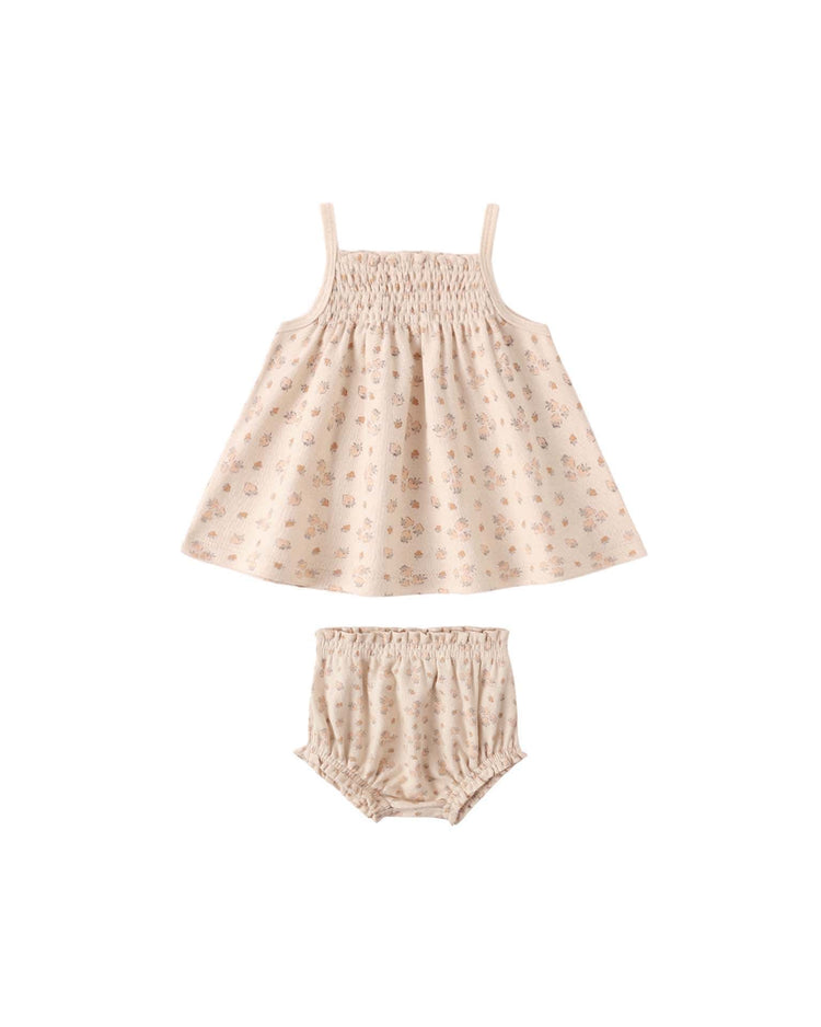quincy mae smocked tank + bloomer set in strawberries baby Little