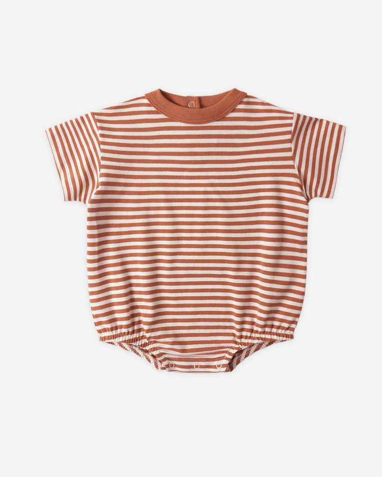 quincy mae relaxed bubble romper in poppy stripe baby Little