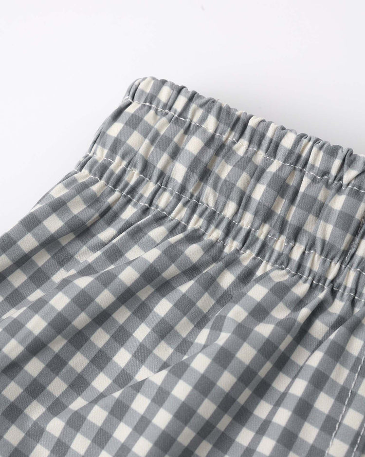quincy mae boys swim short in ocean gingham baby Little