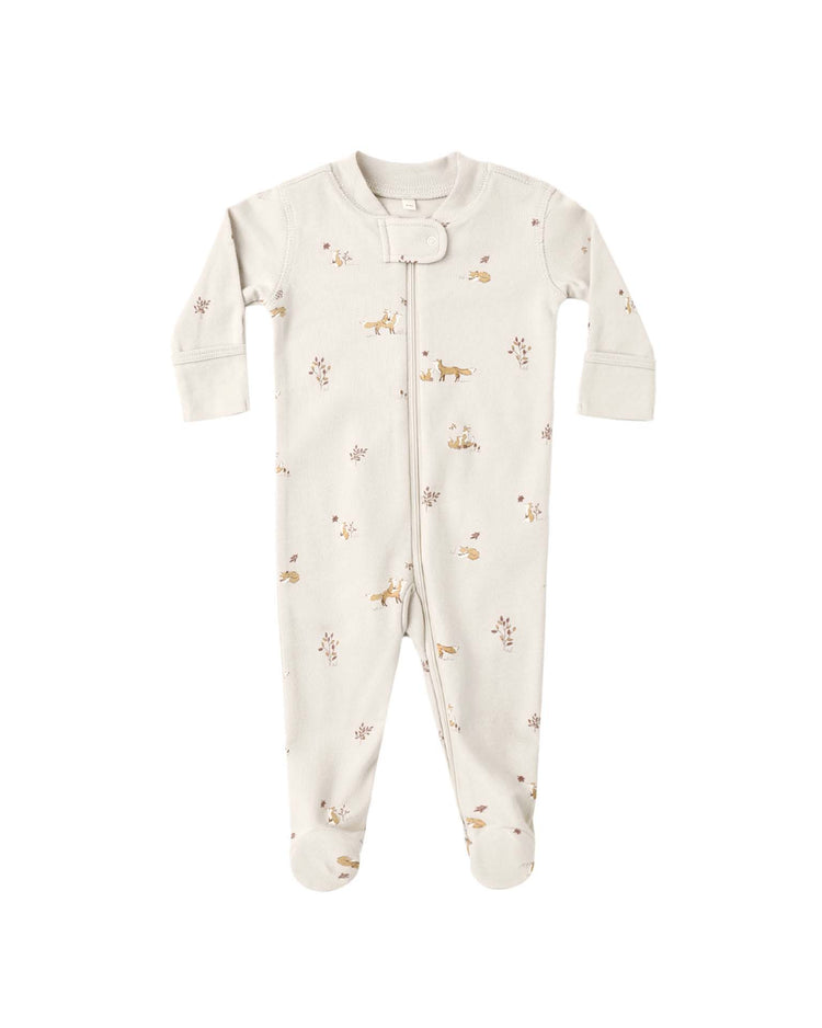 quincy mae zip long sleeve sleeper footie in fox land baby Little