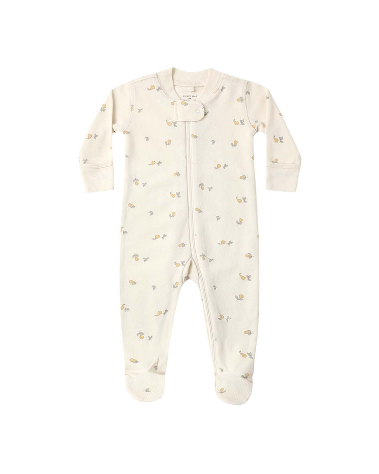 quincy mae zip long sleeve sleeper footie in pears baby Little