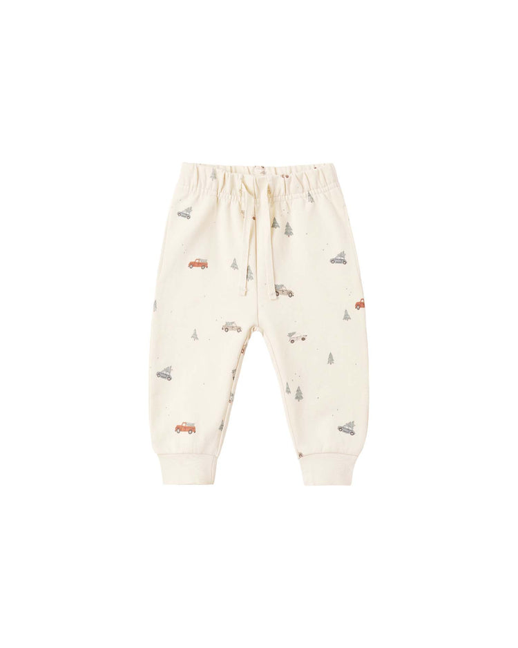 relaxed fleece sweatpant in holiday drive