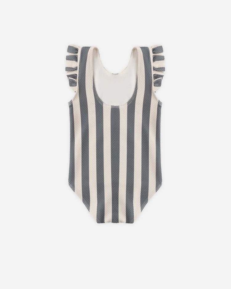 quincy mae scoop back one - piece swimsuit in retro ocean stripe baby Little