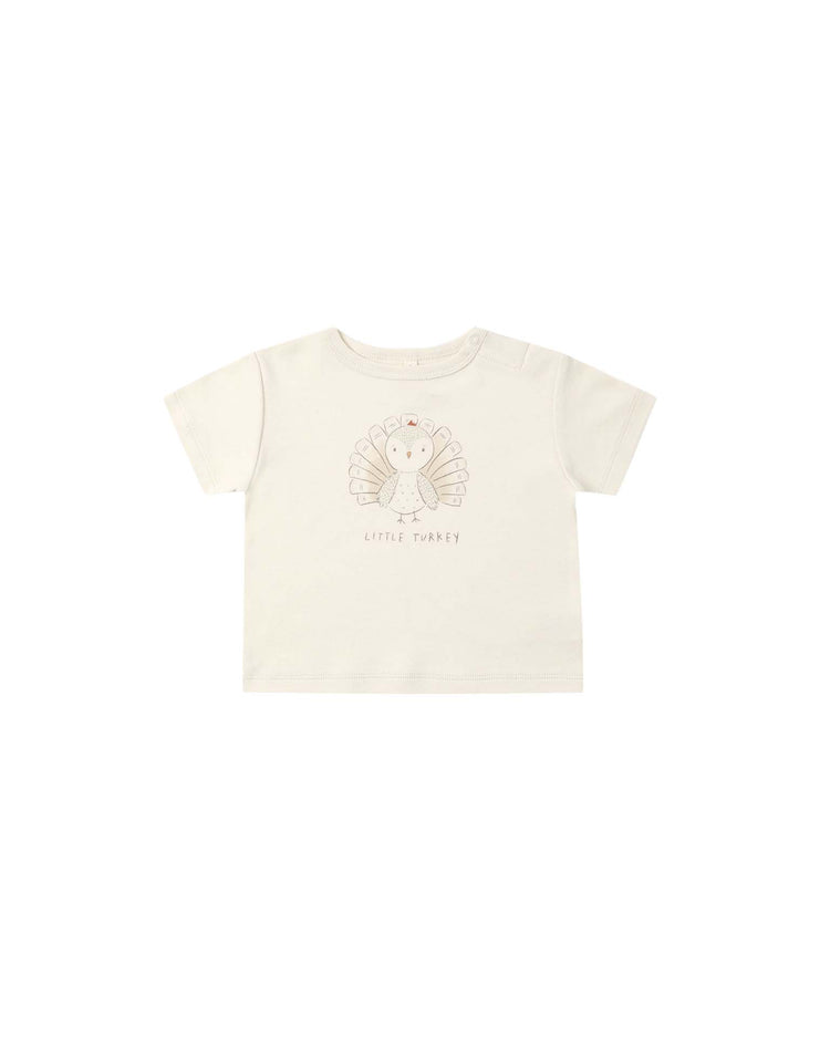 quincy mae boxy tee in little turkey baby Little