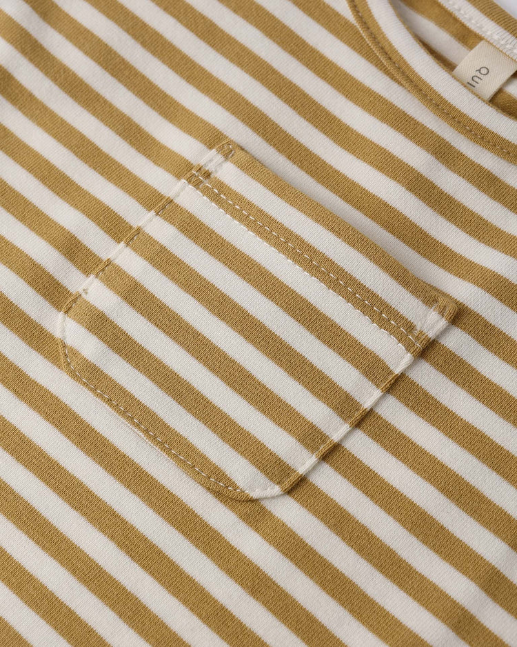 quincy mae sleeveless one - piece in honey stripe baby Little