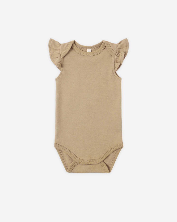 quincy mae flutter sleeve bodysuit in honey baby Little