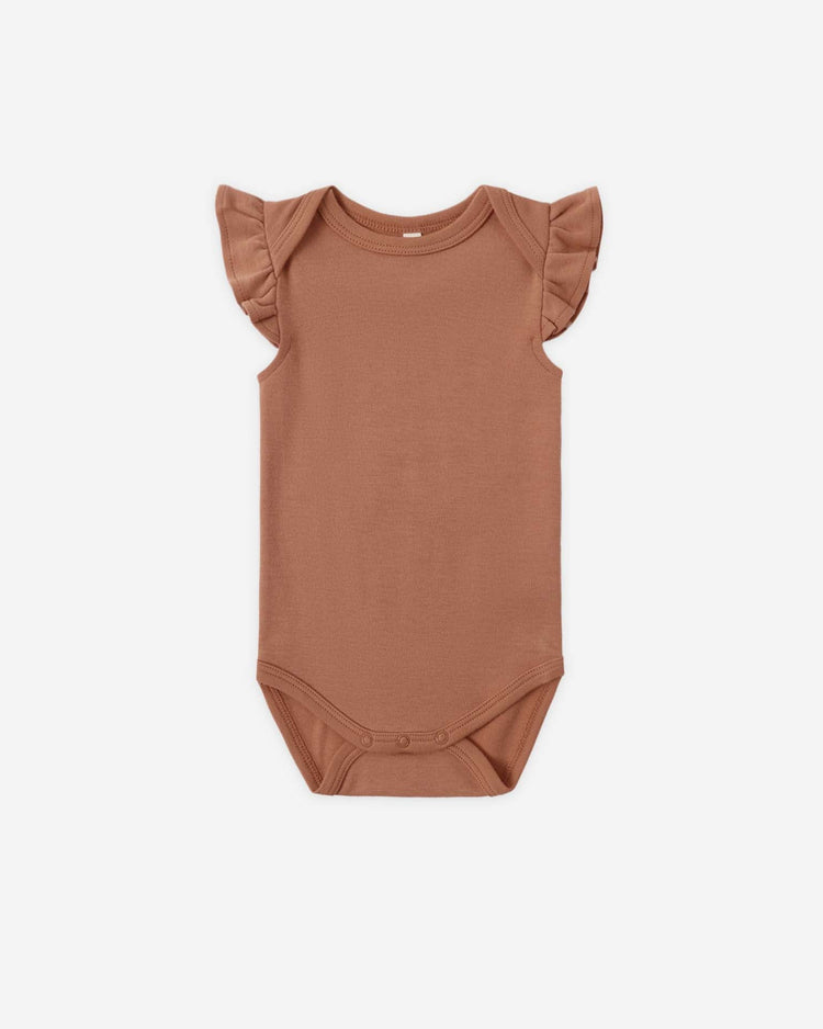 quincy mae flutter sleeve bodysuit in poppy baby Little