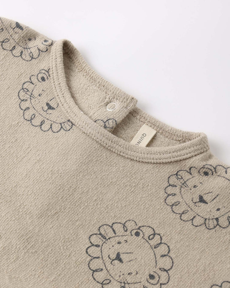 quincy mae relaxed short sleeve bubble romper in lion baby Little