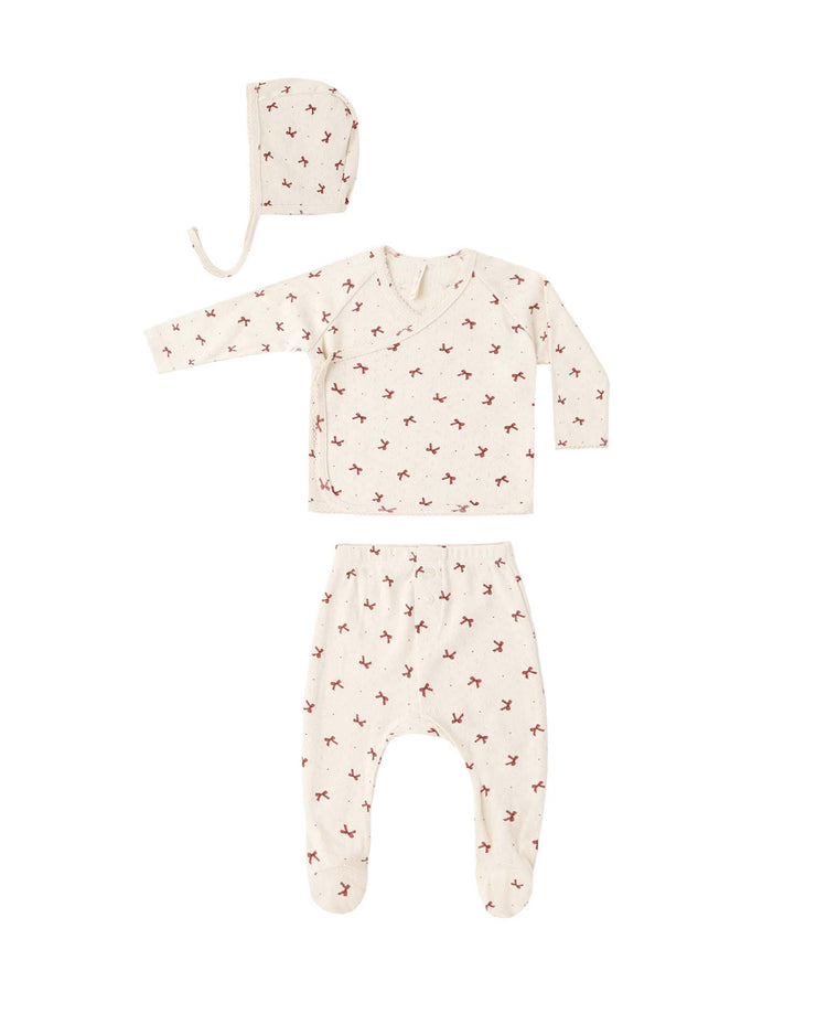 take home set in red bows