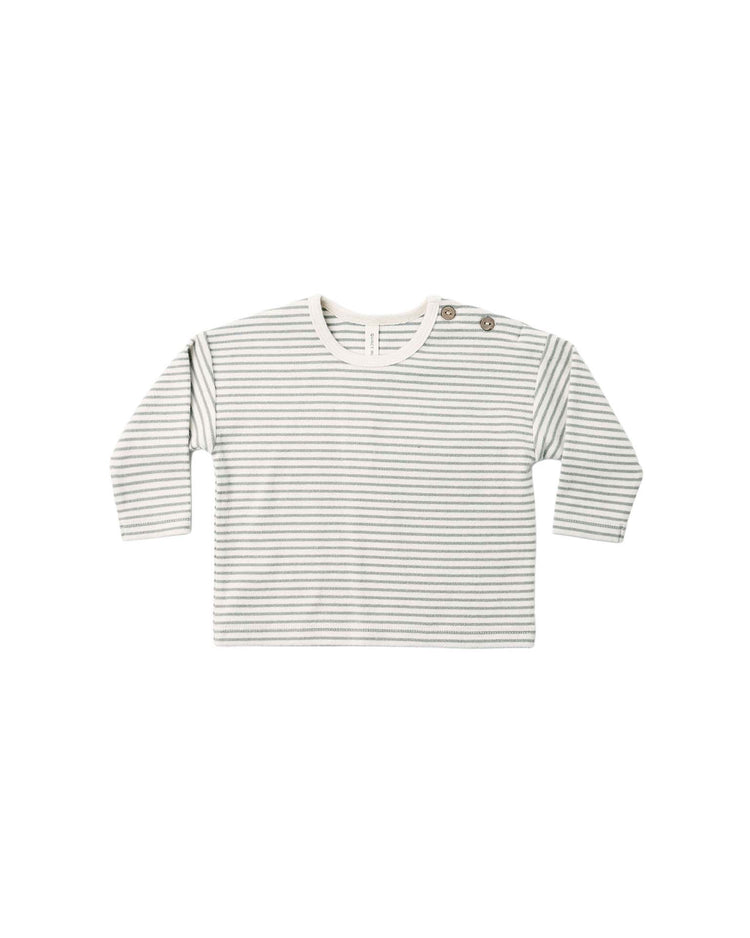 quincy mae long sleeve tee in laurel microstripe baby Little