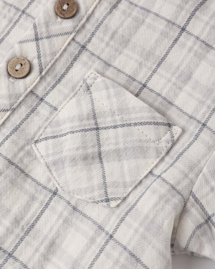 quincy mae jaxson shirt in blue plaid baby Little