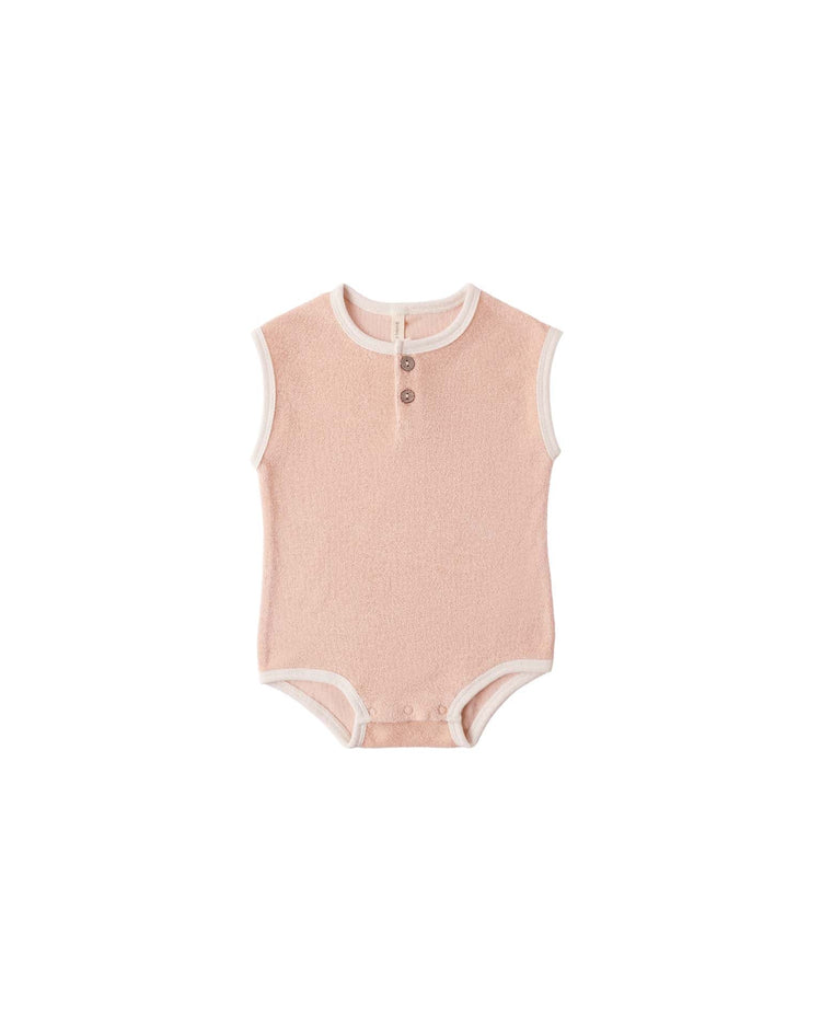 quincy mae terry cloth romper in melon baby Little
