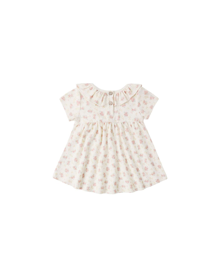 quincy mae ruffle collar jersey dress in flower field baby Little