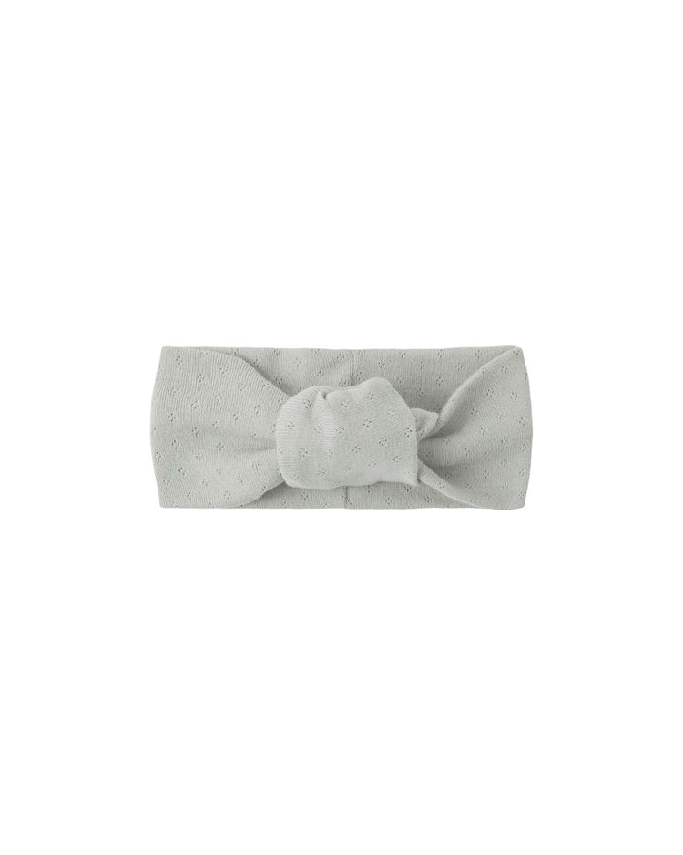 quincy mae pointelle knotted headband in sage baby Little