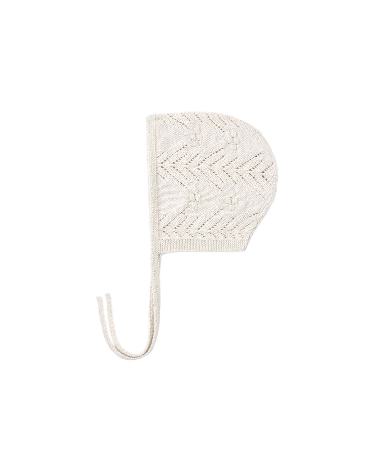 quincy mae knit bonnet in heathered oatmeal accessories Little