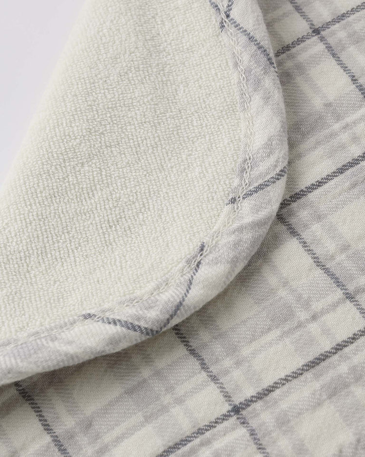 quincy mae woven tie bib in blue plaid baby Little