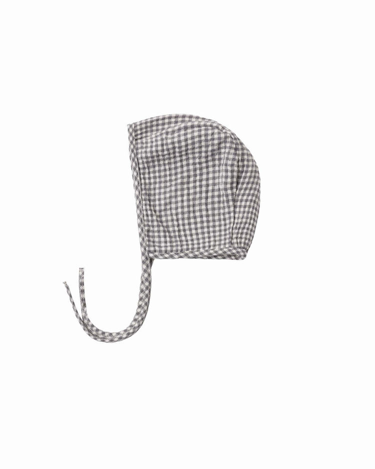 quincy mae woven baby bonnet in midnight gingham baby Little