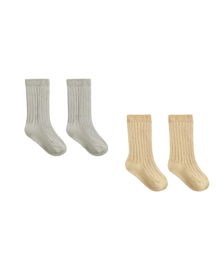quincy mae socks set in laurel + butterscotch accessories Little