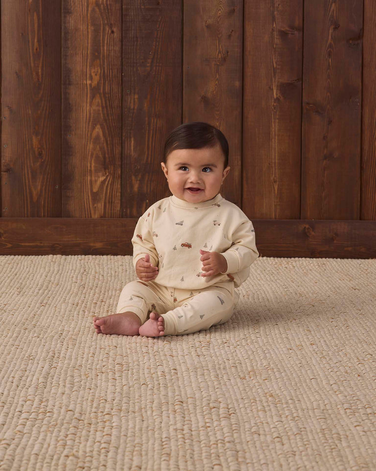 relaxed fleece sweatpant in holiday drive