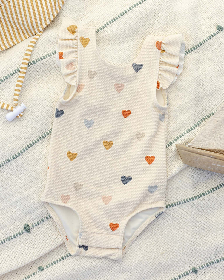 quincy mae scoop back one - piece swimsuit in confetti hearts baby Little