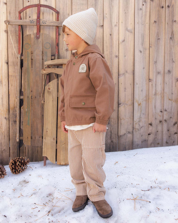 utility pant in clay stripe
