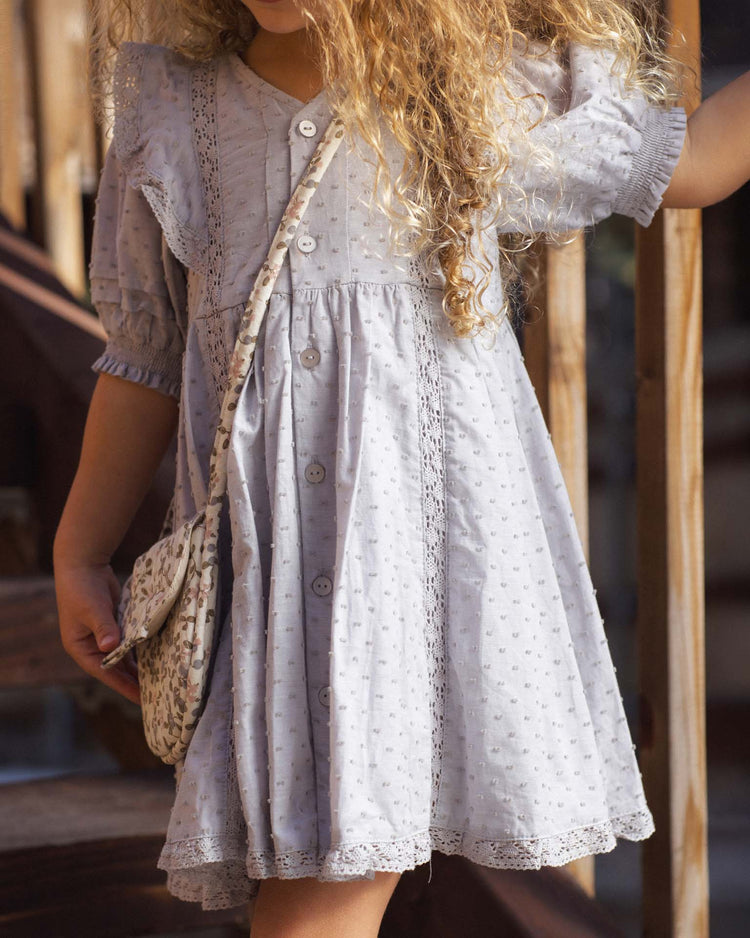 lana dress in dusty blue