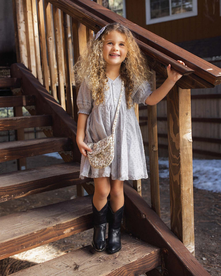 lana dress in dusty blue