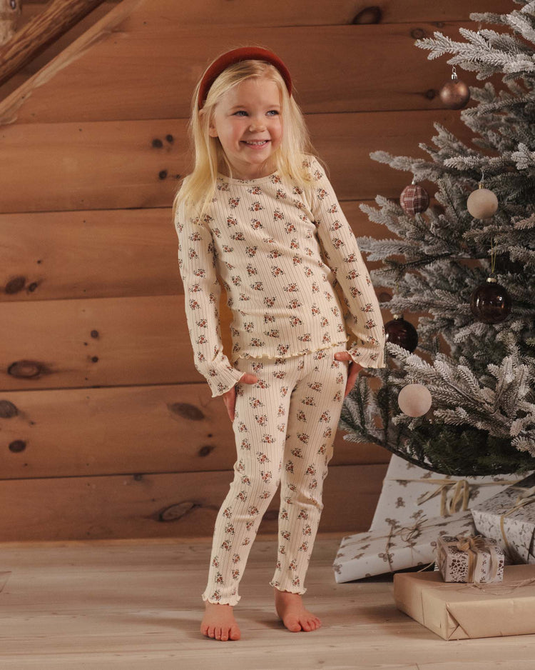 rylee + cru legging in ruby bloom kids Little