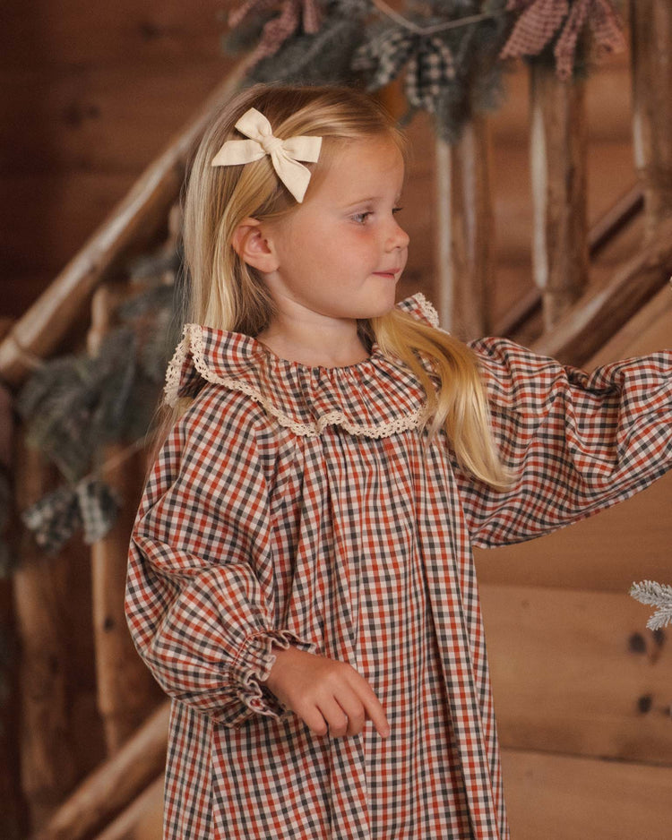 rylee + cru girl's nightgown in holiday gingham kids Little