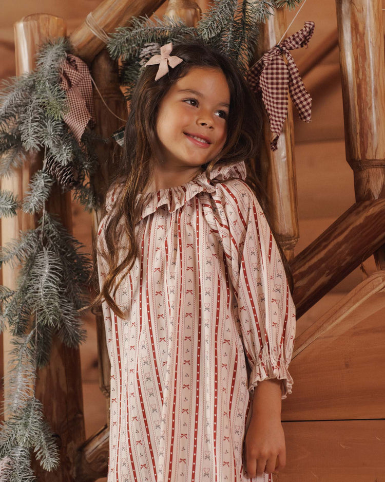 rylee + cru girl's nightgown in candy cane lane kids Little