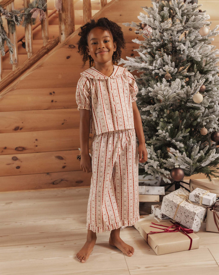 rylee + cru ruffle pajamas in candy cane lane kids Little