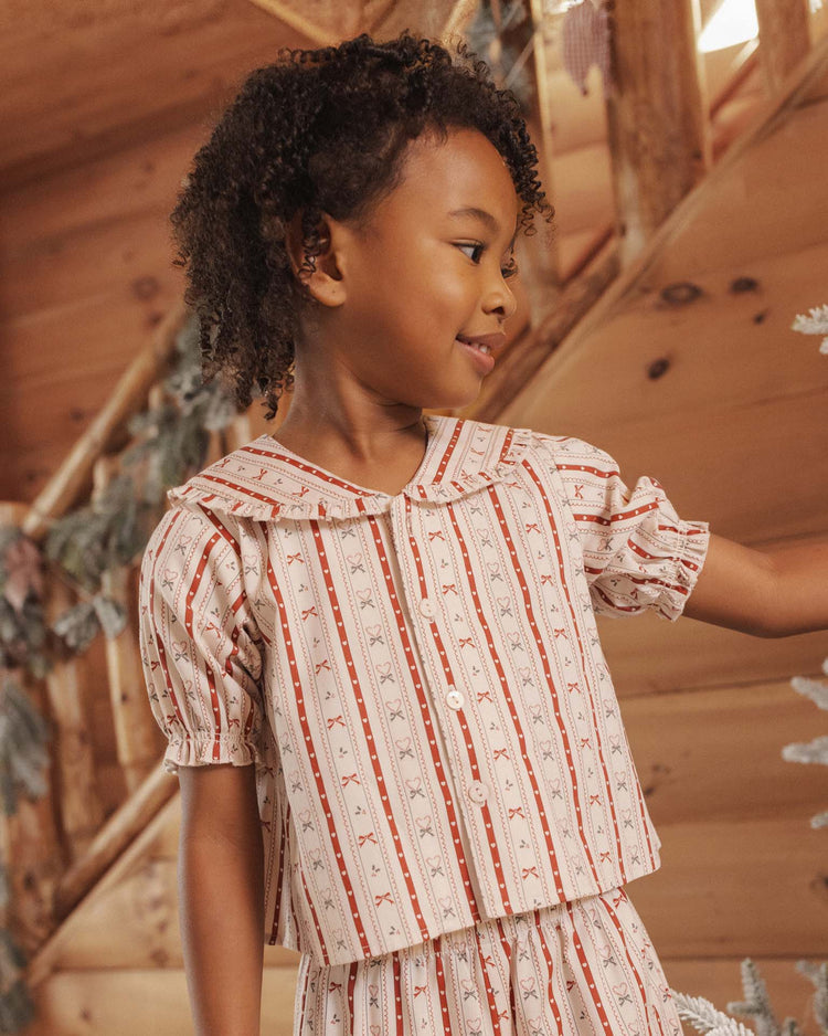 rylee + cru ruffle pajamas in candy cane lane kids Little