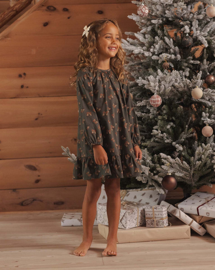 rylee + cru holly nightgown in evergreen kids Little