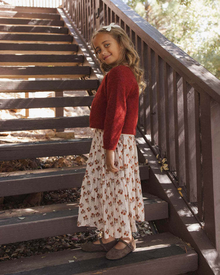 fuzzy cardigan in ruby