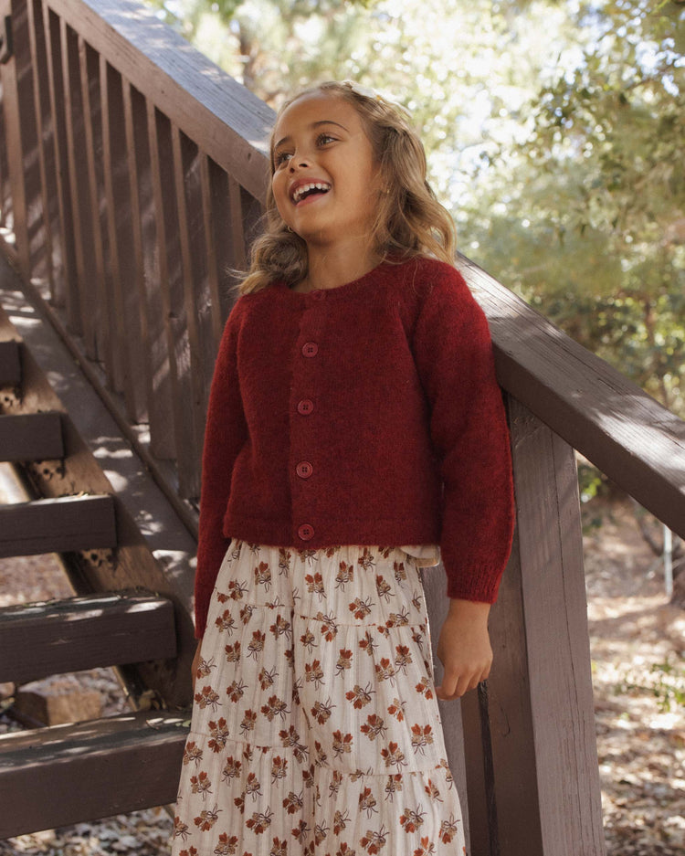 fuzzy cardigan in ruby