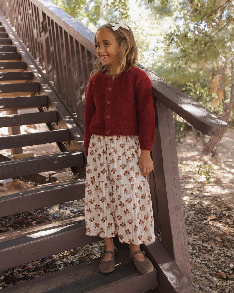fuzzy cardigan in ruby