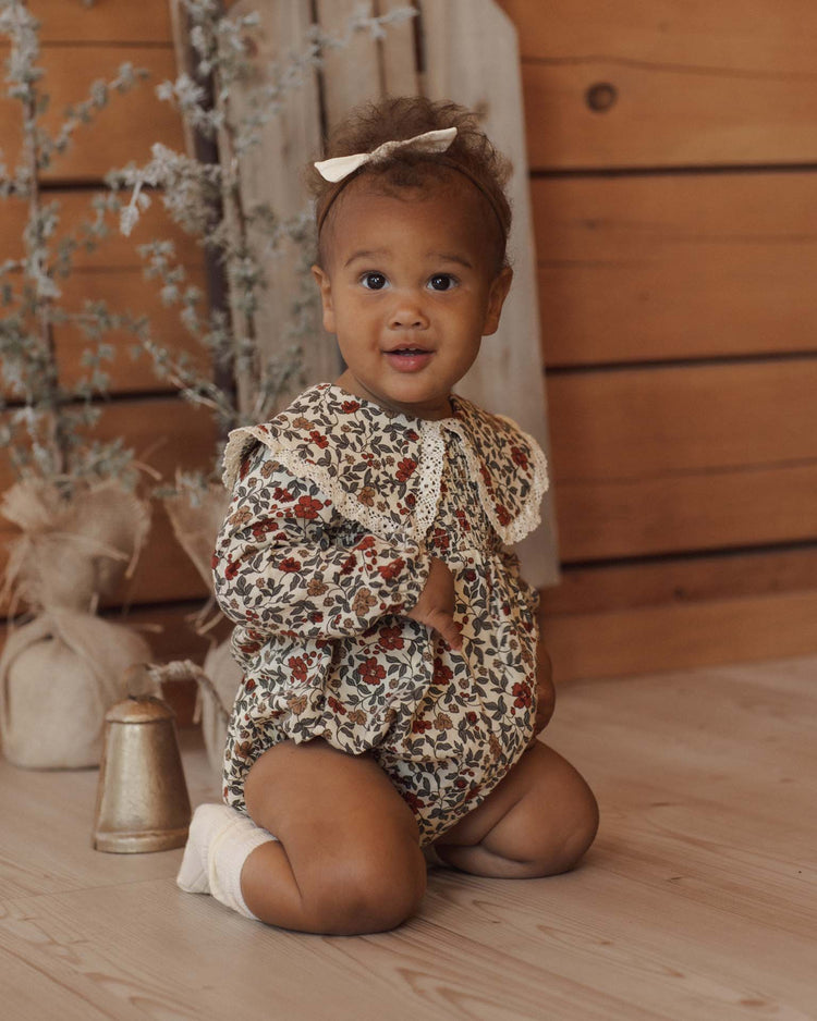 rylee + cru fern romper in holiday floral baby Little