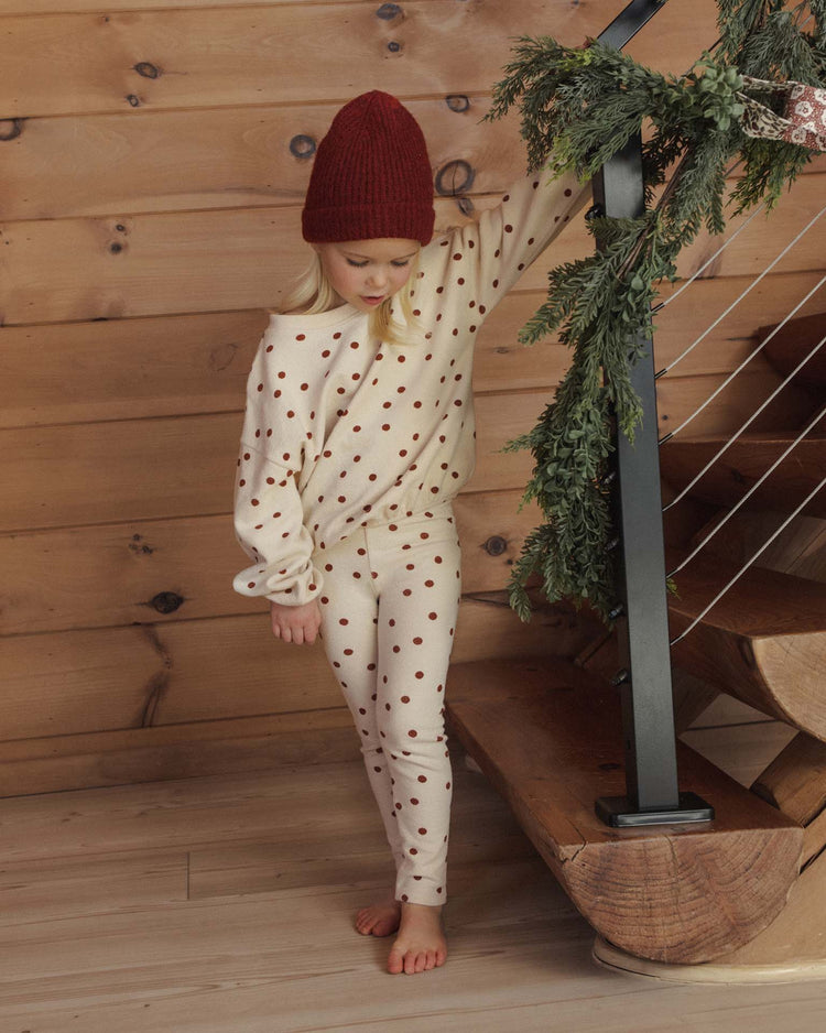 rylee + cru spongey knit set in ruby dots kids Little