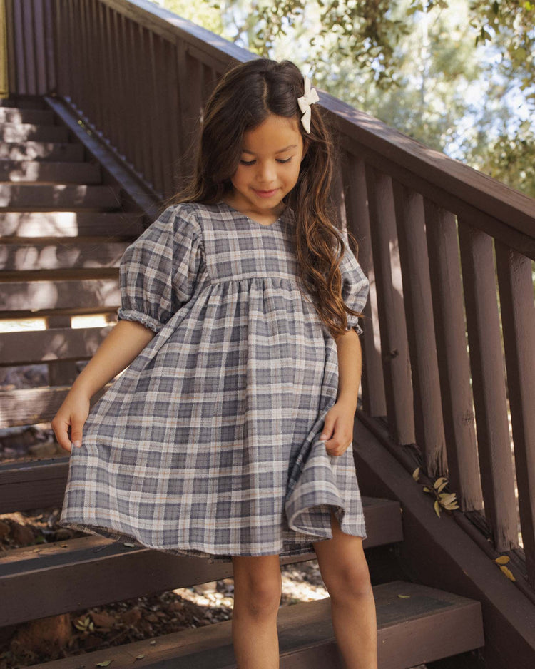 rylee + cru jolene dress in winter plaid kids Little