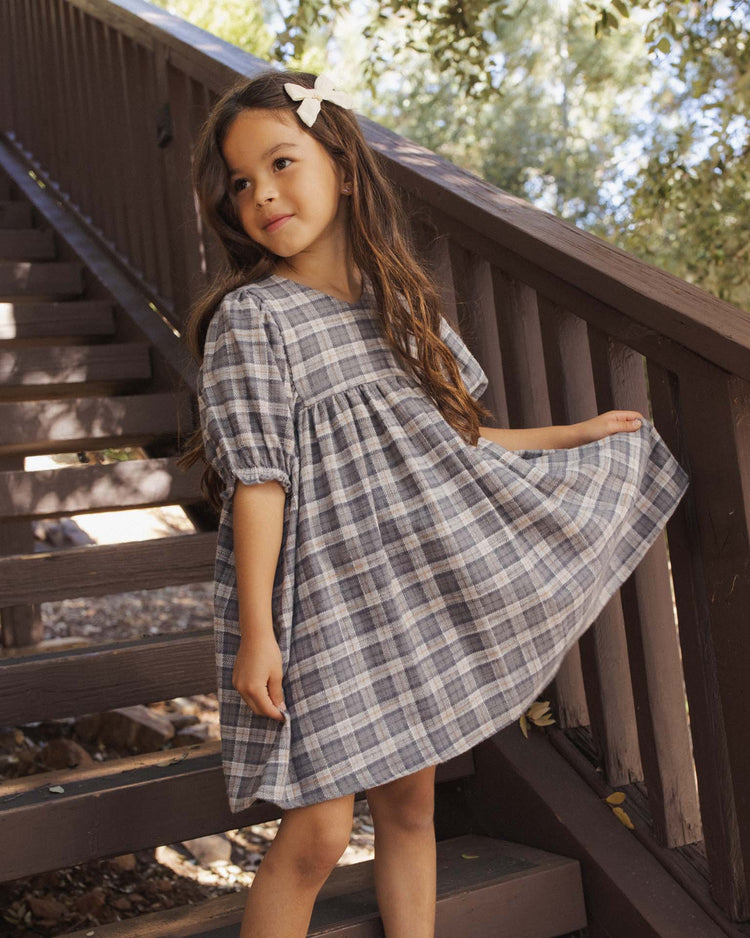 rylee + cru jolene dress in winter plaid kids Little