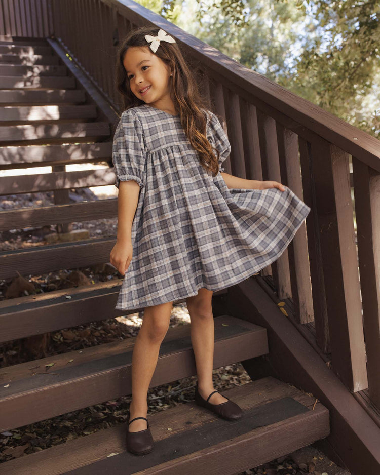 rylee + cru jolene dress in winter plaid kids Little