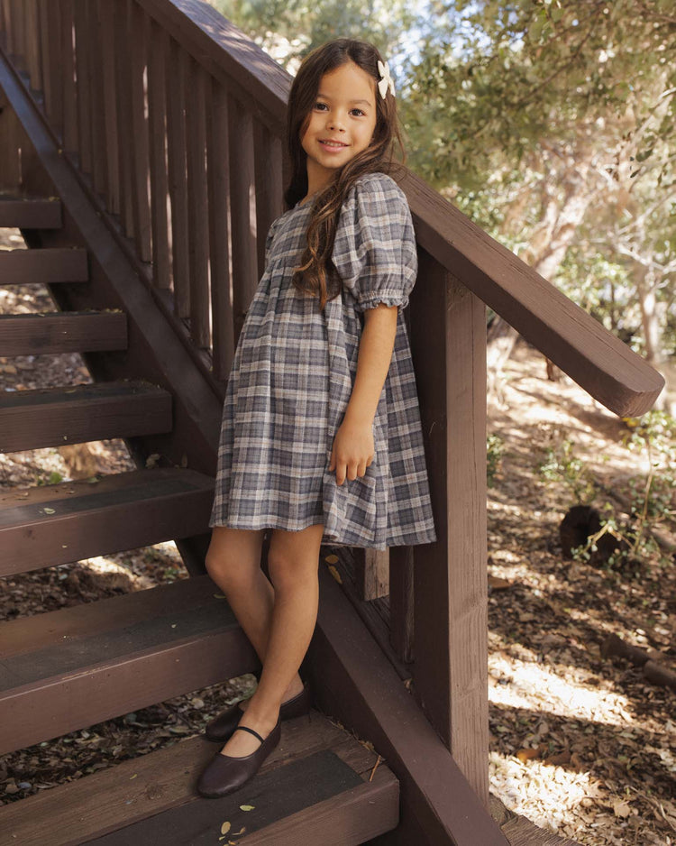 rylee + cru jolene dress in winter plaid kids Little