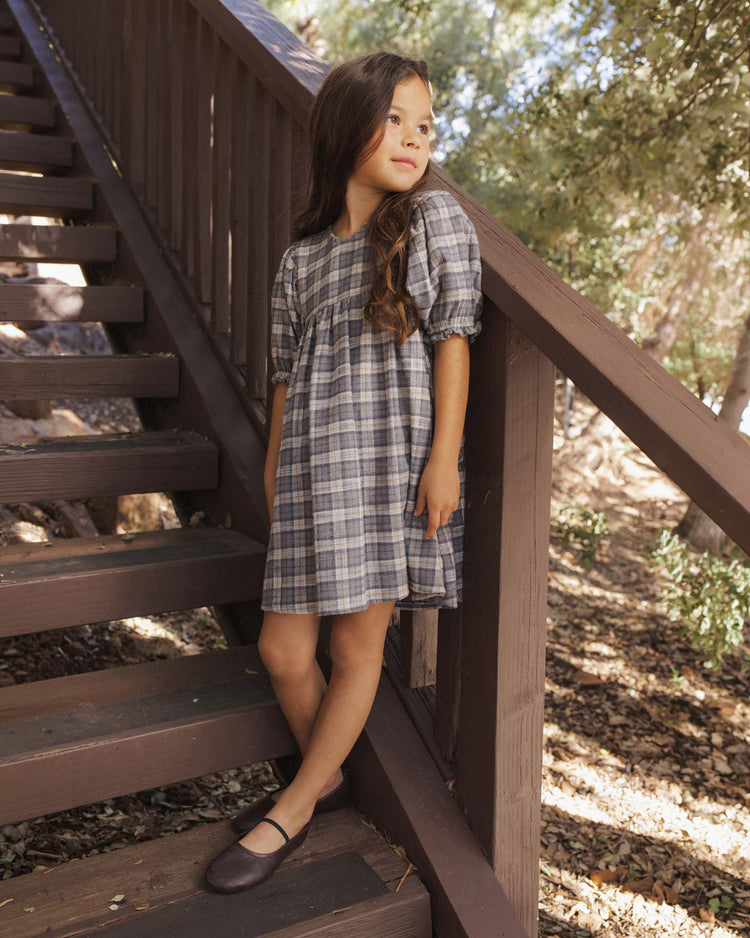 rylee + cru jolene dress in winter plaid kids Little