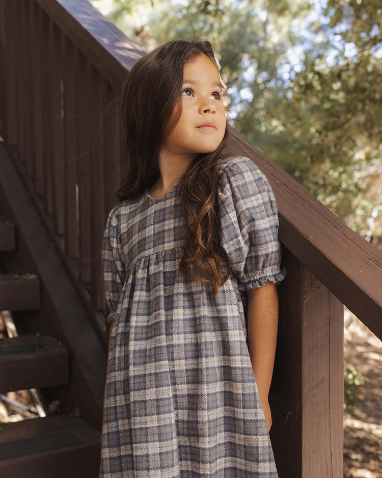 rylee + cru jolene dress in winter plaid kids Little